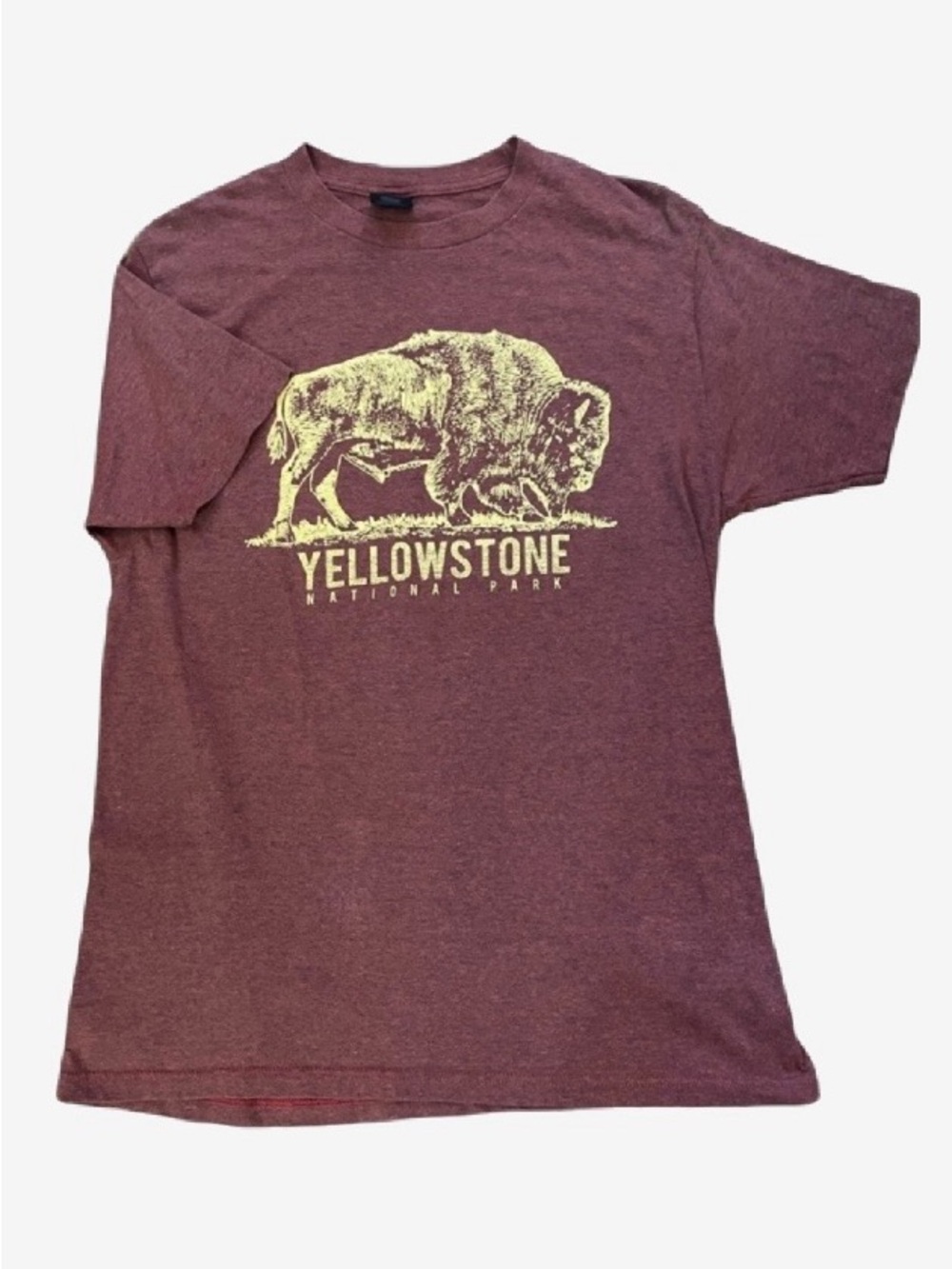 Yellowstone National Park Maroon Graphic Tee - Men